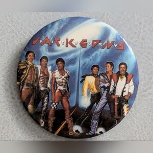 Vintage Jackson 5 Victory Tour Collector’s Button Pin 1984 Michael Jackson 1.75”